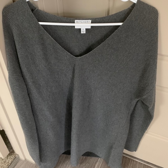 Grey Knit Sweater Dress 